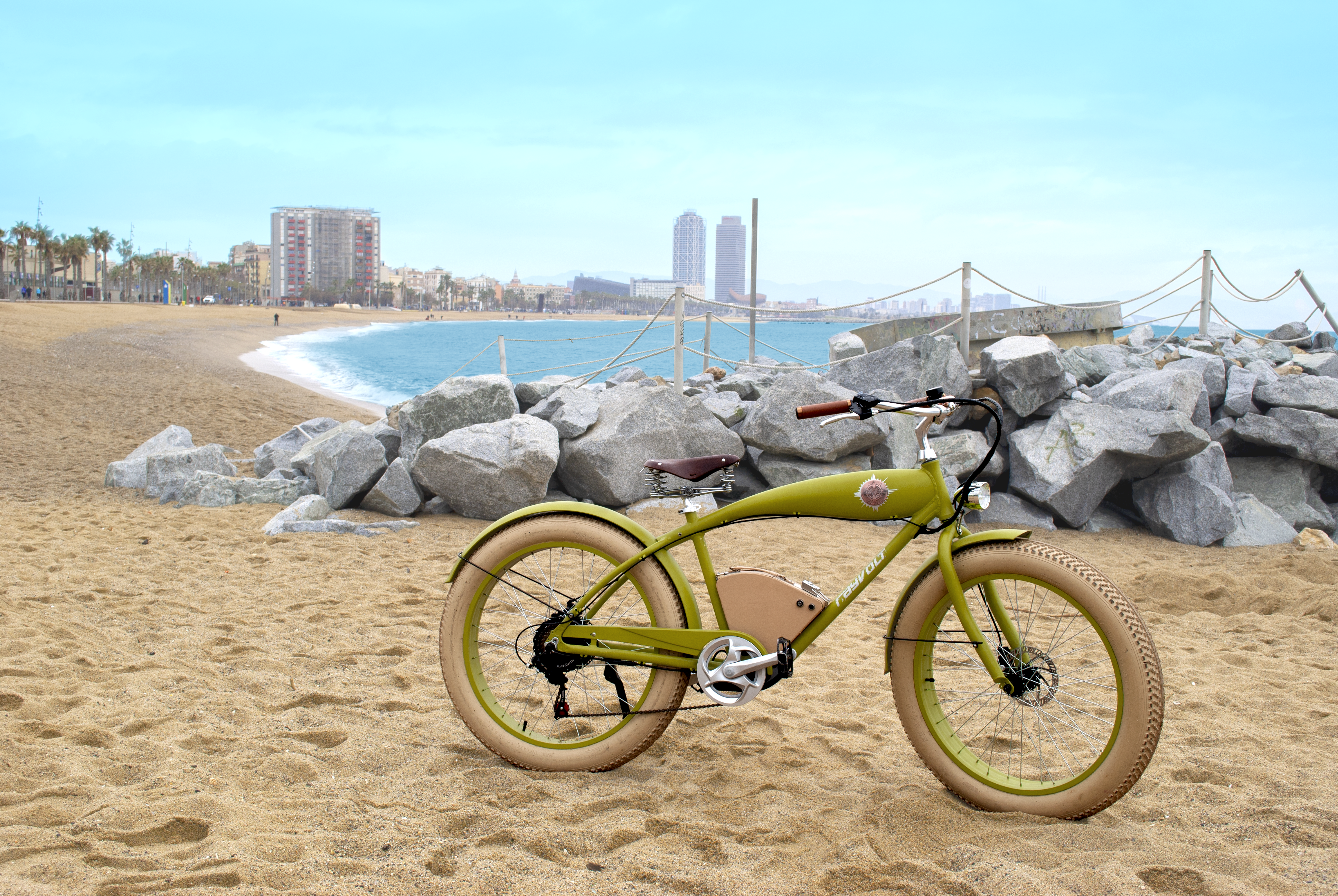 Beachin Rayvolt Green Electric Bike
