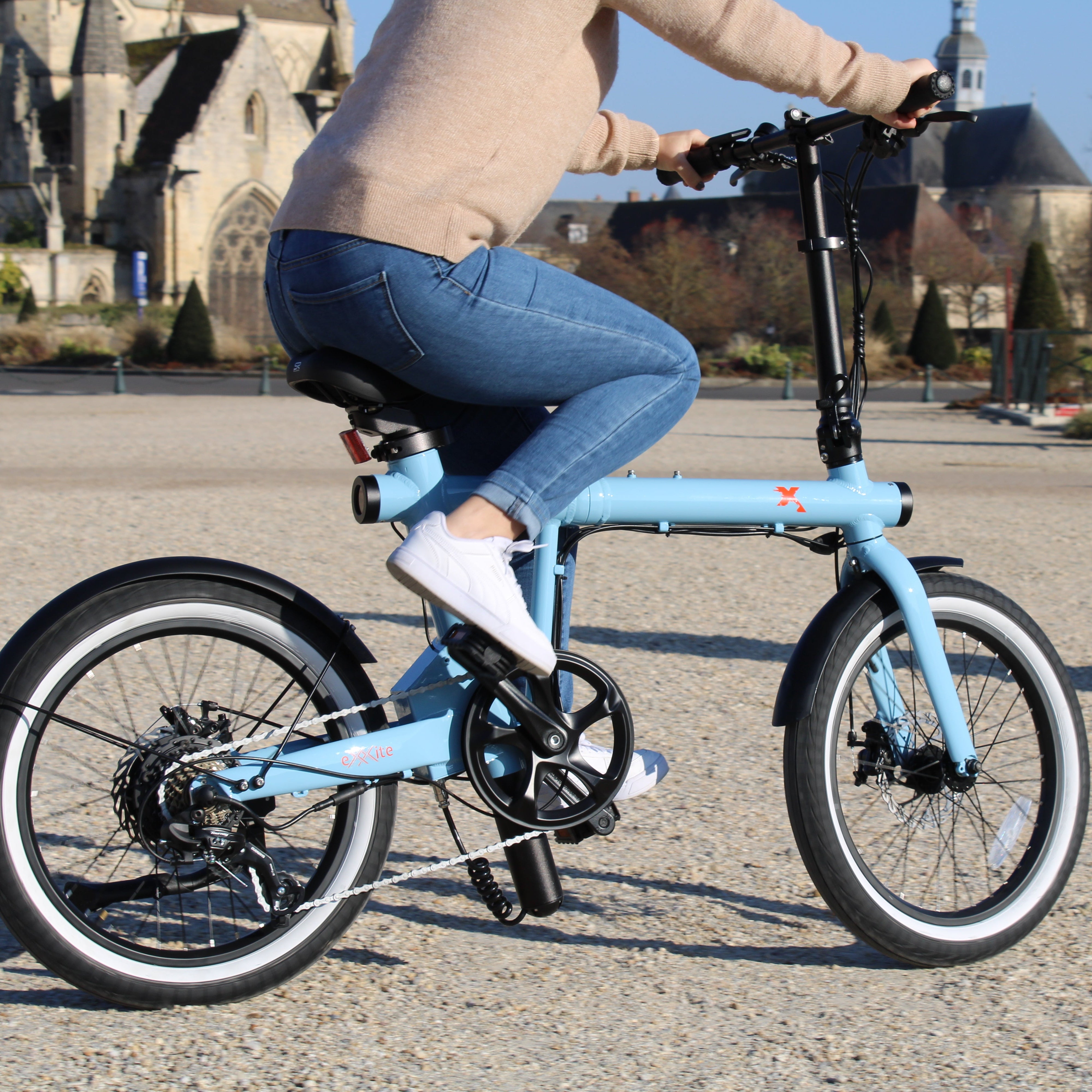 eXXite XS Blue Folding Bike