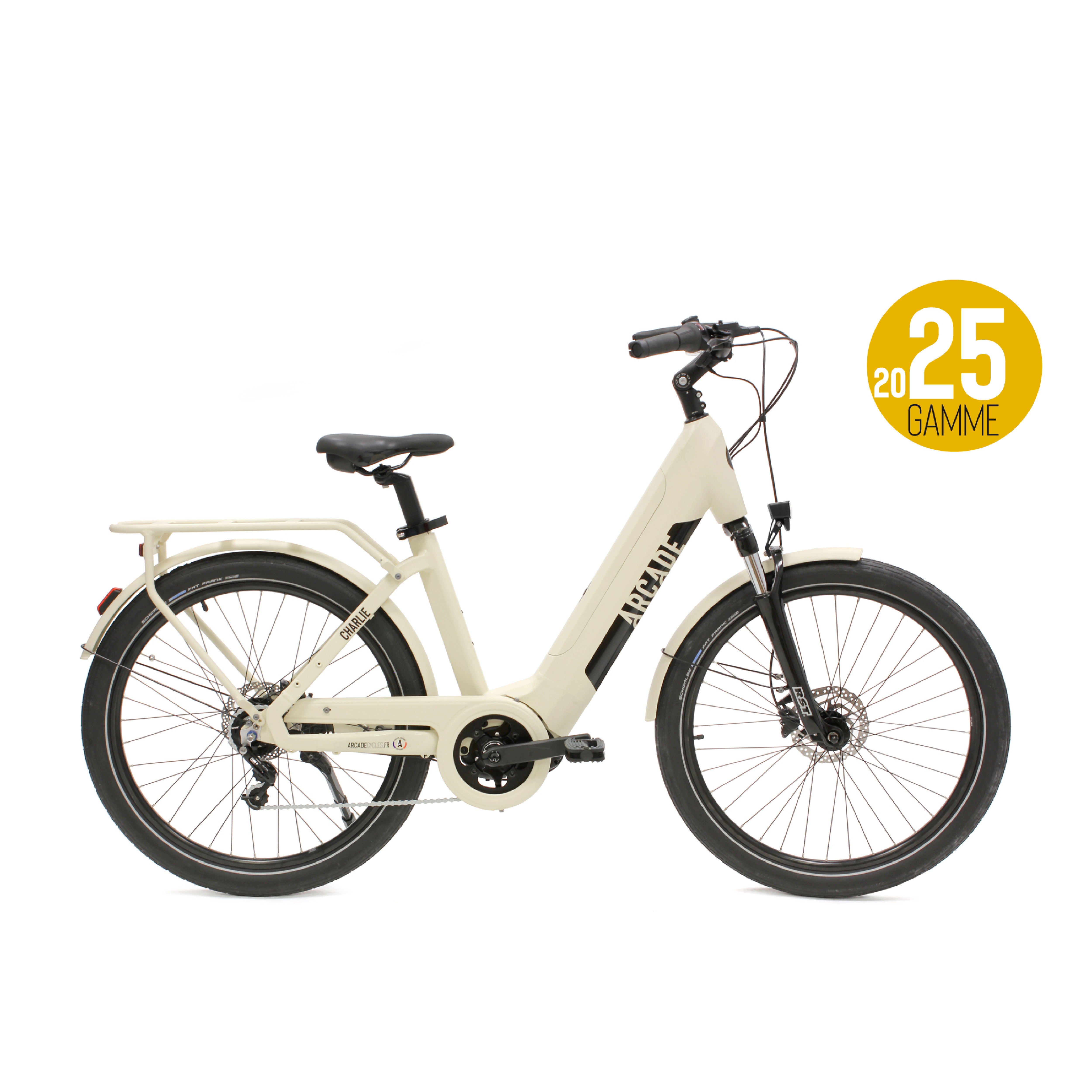 Arcade Charlie 26" Beige Electric Bike