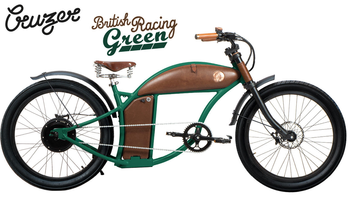 Vélo électrique Rayvolt Cruzer vert, vue de profil