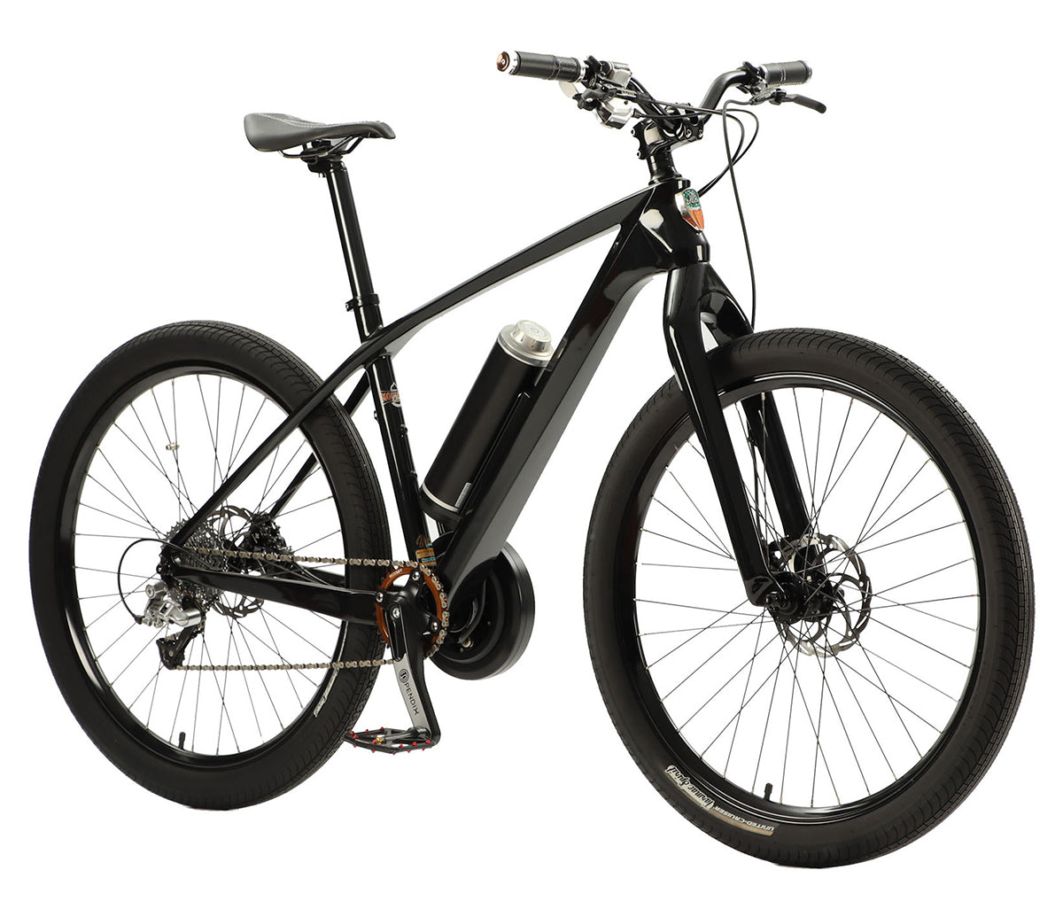 Vélo électrique Bocyclo Fitness Urbain noir, vue de profil