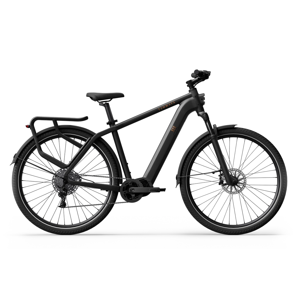 Vélo électrique Tenways AGO X noir, vue de profil