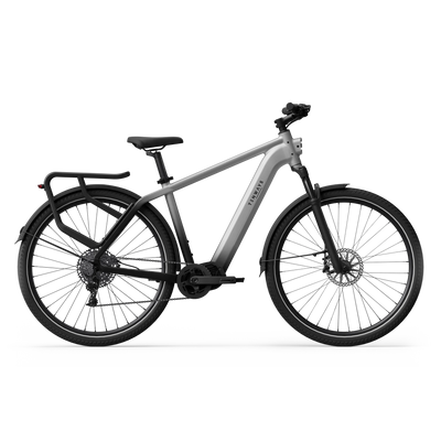 Vélo électrique Tenways AGO X gris silver, vue de profil