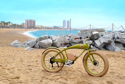 Beachin Rayvolt Green Electric Bike