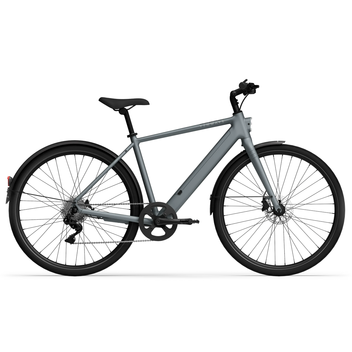 Vélo électrique Tenways CGO600 Plus gris, vue de profil