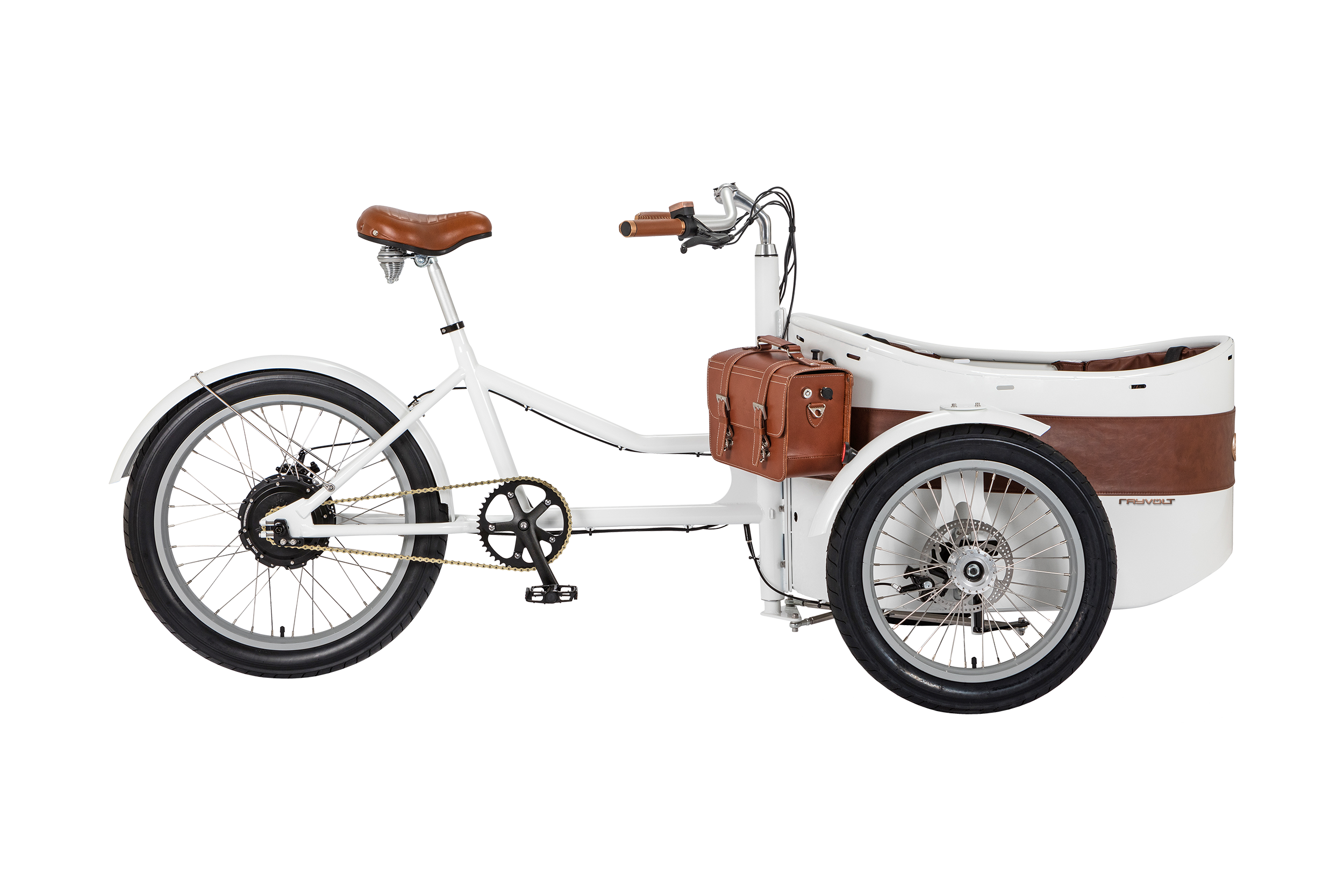 Vélo cargo électrique Rayvolt Trixie Blanc