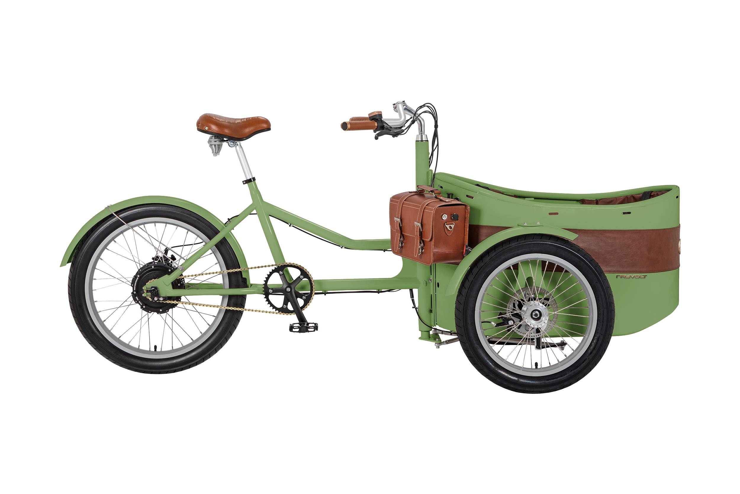 Vélo cargo électrique Rayvolt Trixie Vert