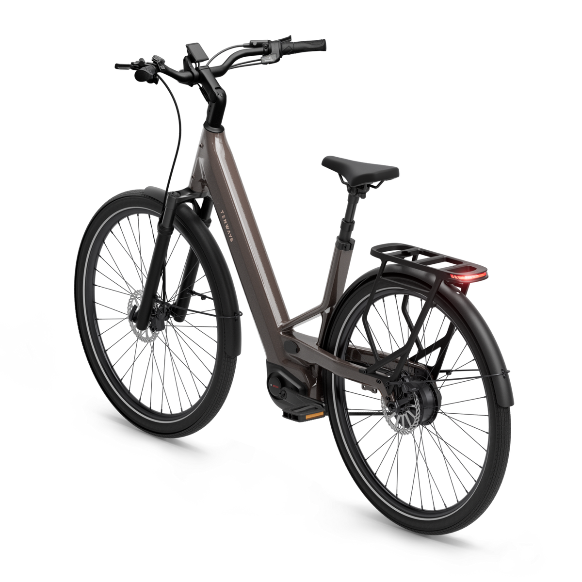 Vélo électrique Tenways AGO Performance marron, vue 3