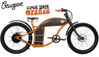 Vélo électrique Rayvolt Cruzer orange, vue de profil