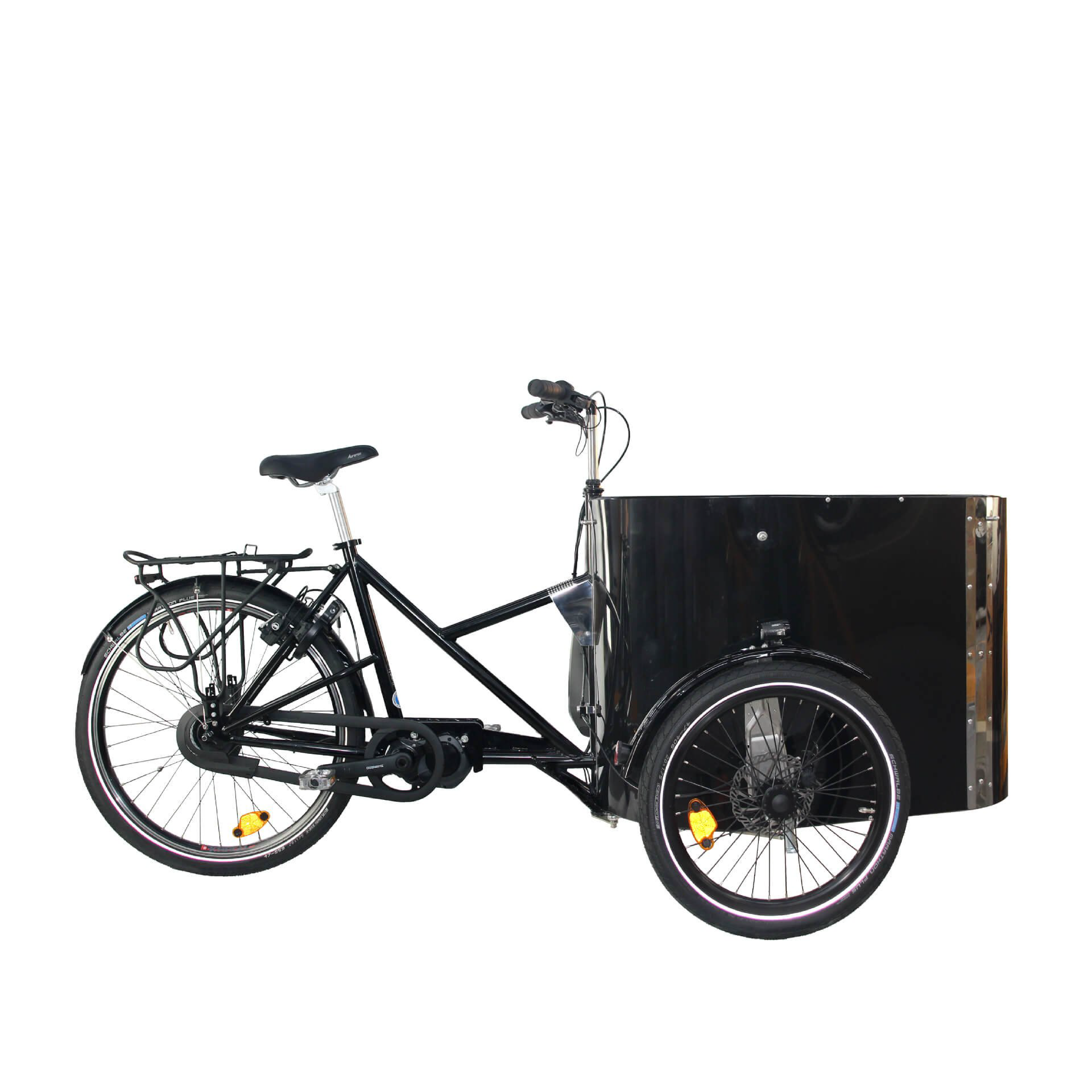 Triporteur électrique NIHOLA CARGO XL Pro avec moteur pédalier noir