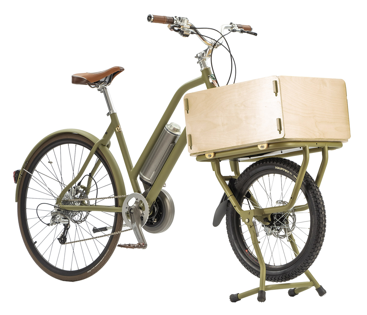 velo-electrique-bocyclo-cargo-compact-kaki